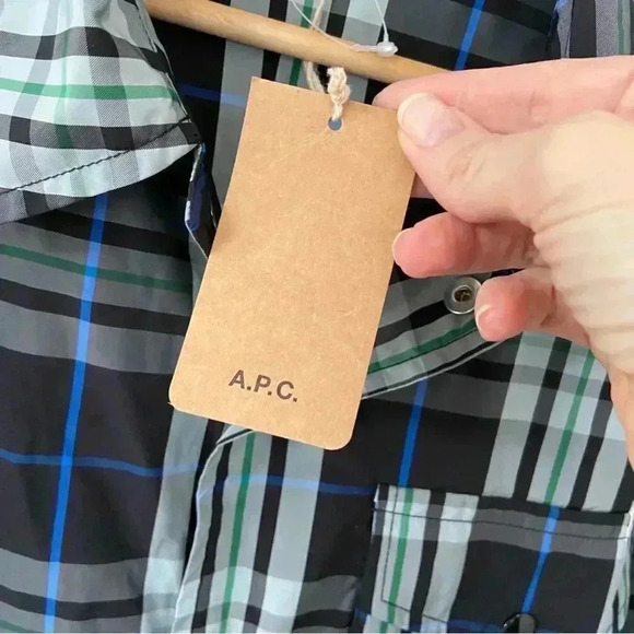 NWT A.P.C. Alfred Check Shirt Jacket Plaid Shacket size Medium - Picture 7 of 12